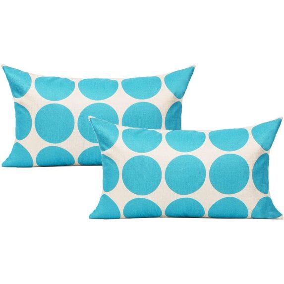 Decorative Throw Pillow Covers Cases Outdoor Cushion Home Decor Accent Square 12 x 20 Set of 2 for Couch Sofa Patio,Geometric