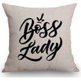 thumbnail image 1 of Decorative Throw Pillow Covers Cotton Linen Farmhouse Cushion Cover 18x18 Inches for Home Couch Sofa Bench Decor, 1 of 5