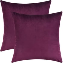 Decorative Throw Pillow Covers, Cushion Covers, Throw Pillow Cases for Couch and Bed, Plum,Set of 2