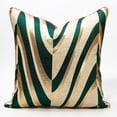 thumbnail image 1 of THE-TINART Elegant Modern Jacquard Throw Pillow Cover 20x20 Inch Set of 1 Forest Green Beige Luxury Decorative Couch Cover with Metallic for Sofa Cushion Bedroom Living Room, 1 of 7