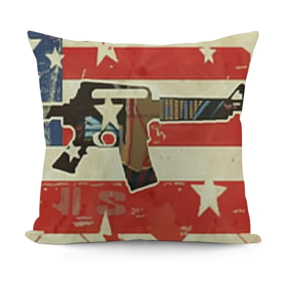 Decorative Throw Pillow Covers, Porch Outdoor Home Decor, Veterans Day Couch Cushion Case