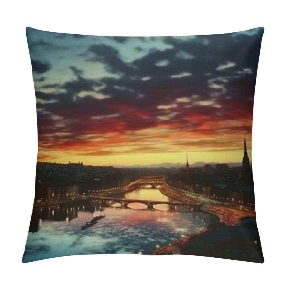 Decorative Throw Pillow Covers Print Throw Pillow Cover Square Cushion
