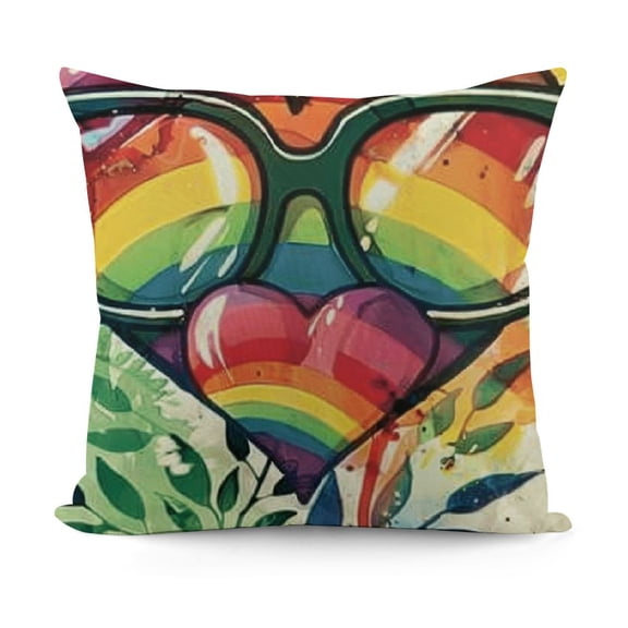 Decorative Throw Pillow Covers, Q Porch Outdoor Pride Month Home Decor, Bisexual Pansexual Couch Cushion Case