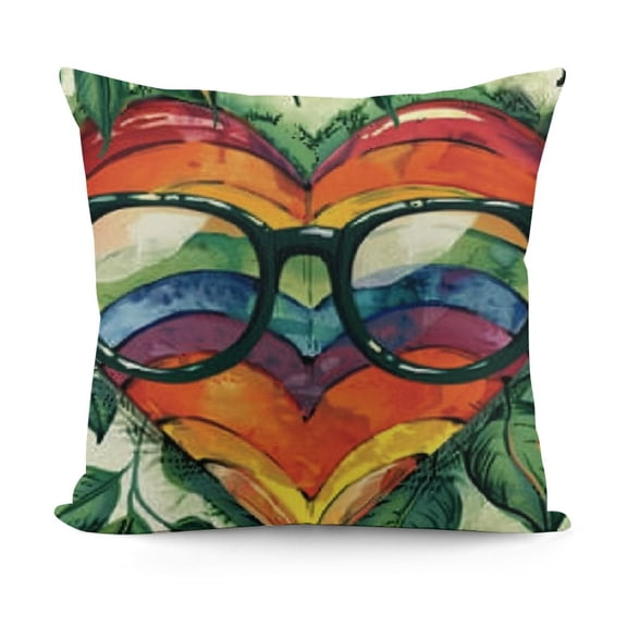Decorative Throw Pillow Covers, Q Porch Outdoor Pride Month Home Decor, Bisexual Pansexual Couch Cushion Case