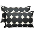 thumbnail image 1 of Decorative Throw Pillow Covers Set of 2 Black Fashion Polka dot Pillow Covers 12x20 Inch Throw Pillow Cover Linen Pillowcase Farmhouse Outdoor Pillow Covers for Couch Sofa Living Room, 1 of 6