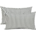thumbnail image 1 of Decorative Throw Pillow Covers Set of 2 Black Pillow Covers 12x20 inch Throw Pillow Cases Linen Square Pillow Case,Farmhouse Outdoor Modern Striped Pillow Covers for Couch Sofa Living Room, 1 of 6