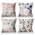 thumbnail image 1 of Decorative Throw Pillow Covers Set of 4 Blue Throw Pillow Covers 18x18 Inch Linen Square Throw Pillow Covers Modern Throw Pillow Covers for Sofa Living Room, 1 of 8