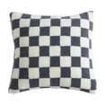 thumbnail image 1 of Decorative Throw Pillow Covers - Soft Sherpa Checkerboard Cushion Covers Faux Fur Pillow Cases for Sofa Bedroom Livingroom Car, 18 x 18 in, 1 of 6