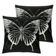 thumbnail image 1 of Decorative Throw Pillow Covers " Square Cushion Case Soft Comfy A Black and White Butterfly Throw Pillows for Couch Cushion Livingroom Farmhouse Home Decor Pillowcases, 1 of 7