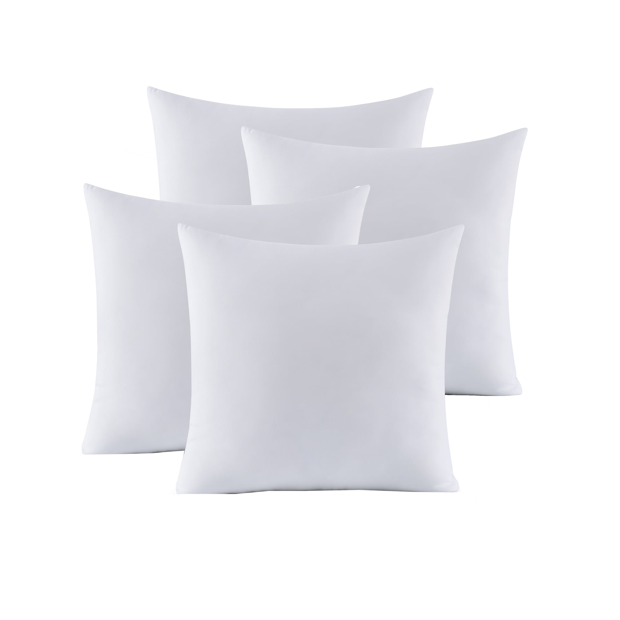 Decorative Throw Pillow Insert for Sofa, Bench, Bed, Couch Sofa- Indoor Decorative Cushion, Set of 4