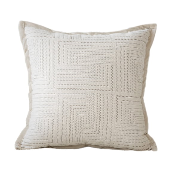 Decorative Throw Pillow, Soft Cozy Geometric Textured Cushion, Home Decor for Couch Bed Living Room(C)