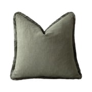 Decorative Throw Pillow Cover Square Soft Plush Cushion for Sofa Bed Chair Home Office Living Room Bedroom Indoor Outdoor Use Green