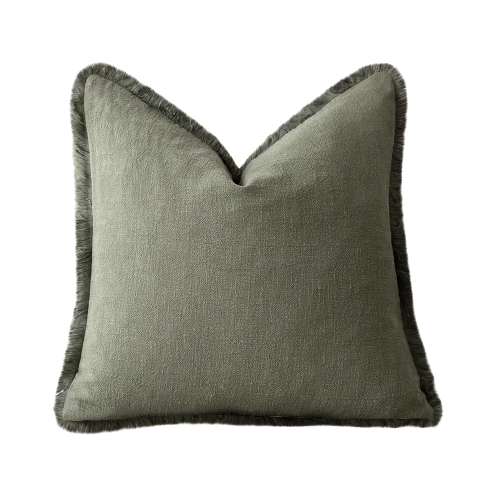 Decorative Throw Pillow Square Soft Plush Cushion for Sofa Bed Chair Home Office Living Room Bedroom Indoor Outdoor Use（Green）