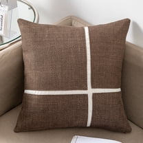 Decorative Throw Pillow for Sofa Bed Chair, Modern Textured Accent Cushion with Geometric Cross Design for Refined Home Styling