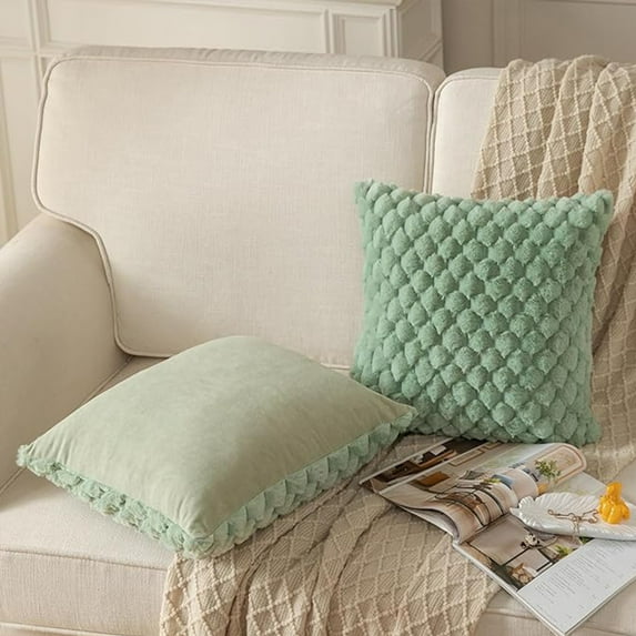 Decorative Throw Pillow for Sofa Bed Chair, Sculpted Texture Accent Cushion Series for Modern Cozy Home Styling,2-Pack