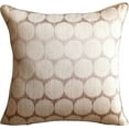 thumbnail image 1 of Decorative Throw Pillows Covers 22 x 22 Pearl Beige Pillow Covers Jacquard Patterned Couch Pillows, Beige Pillow Covers 22x22 inch (55x55 cm), Contemporary Style - Running In Circles, 1 of 4