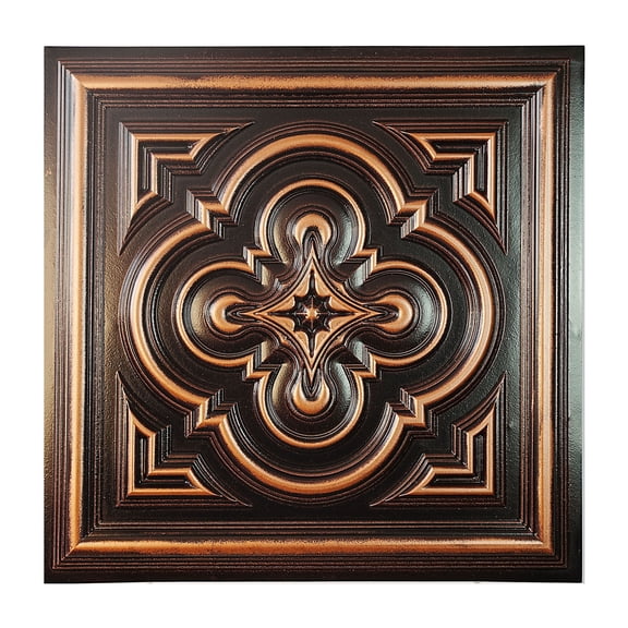Decorative Tin Ceiling Tiles 3D embossed wall panels for Restaurant PL36 Traditional copper 10Pcs/pack