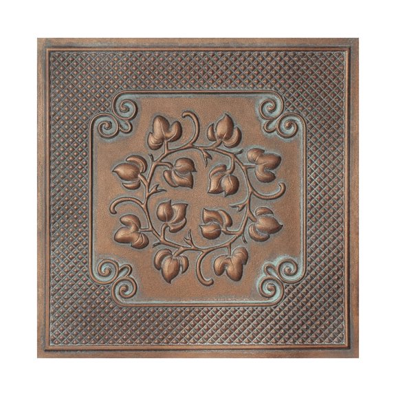 Decorative Tin Ceiling Tiles Decorative pvc panels for light luxury restaurant PL66 Weathered copper 10Pcs/pack
