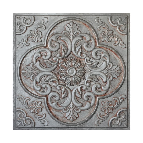 Decorative Tin Ceiling Tiles Embossed wall panels for Restaurant PL88 Weathered iron 10Pcs/pack