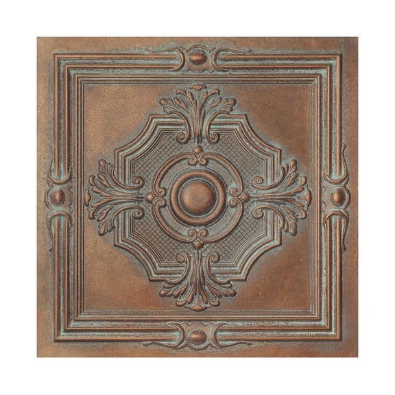 Decorative Tin Ceiling Tiles Suspended Wall Panels for literary book bars PL38 Weathered copper 10Pcs/pack