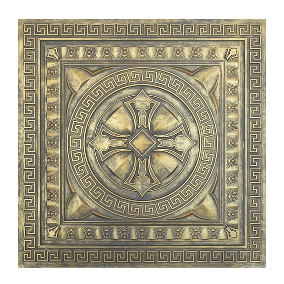 Decorative Tin Ceiling Tiles Vintage ceiling panels for Office Building PL01 Ancient gold 10Pcs/pack