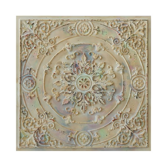 Decorative Tin Ceiling Tiles Vintage wall panels for light luxury restaurant PL18 Distress crack multicolor white 10Pcs/pack