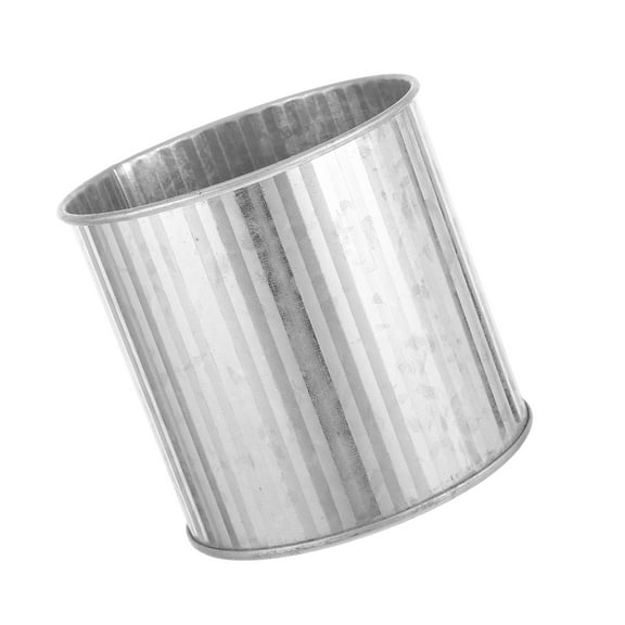 Decorative Tin Pail Retro Tin Flower Pot 10cm Silver