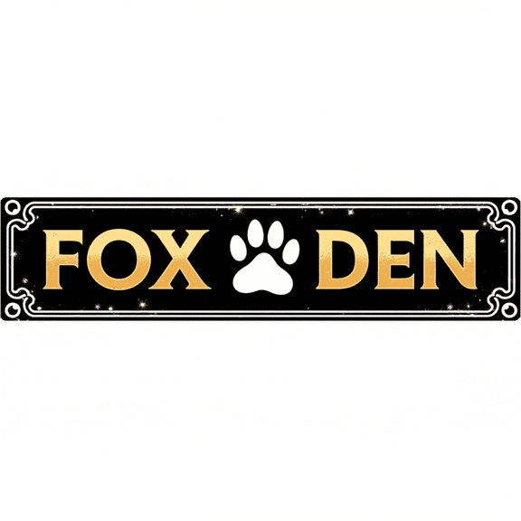 Decorative Tin Sign - 12*8 Inches Fox Den Wildlife Design, Ideal for Patio/Garden/Bedroom, Outdoor Sign, Garden Decor, Wildlife Themed Decor
