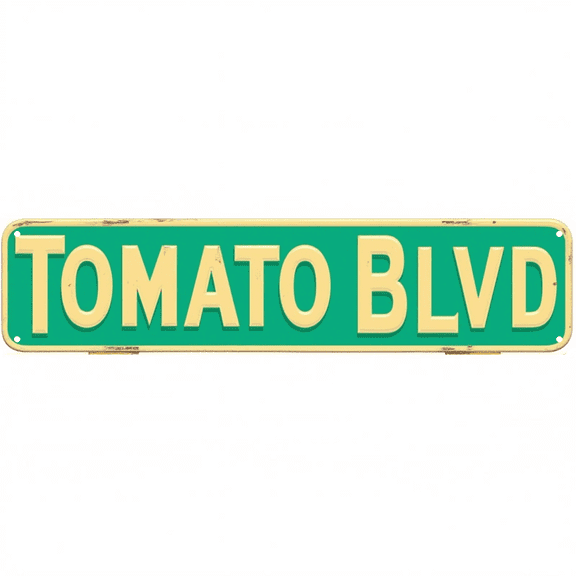 Decorative Tin Sign - 12*8 Inches Tomato Blvd Retro Street Design, Ideal for Kitchen/Garden/Patio, Retro Kitchen Decor, Garden Decor, Kitchen Signs Wall Decor