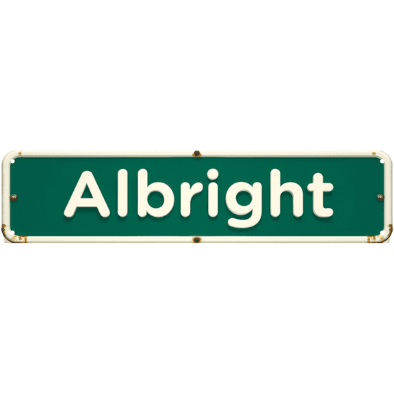 Decorative Tin Sign 16*4 Inch - Albright Vintage Car - For Garage, Man Cave, Kitchen - Garage Decor, Man Cave Accessories, Retro Kitchen Decor