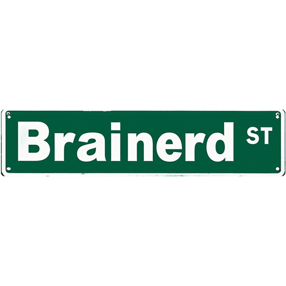 Decorative Tin Sign 16*4 Inch - Brainerd St Street Design - Perfect for ...