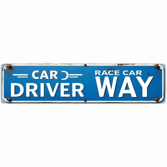 Decorative Tin Sign - 16*4 Inch "CAR= RACE CAR" Racing Design for Garage, Bedroom, Game Room - Vintage Metal Sign, Ideal for Man Cave Accessories, Cool Posters, Room Decor Men