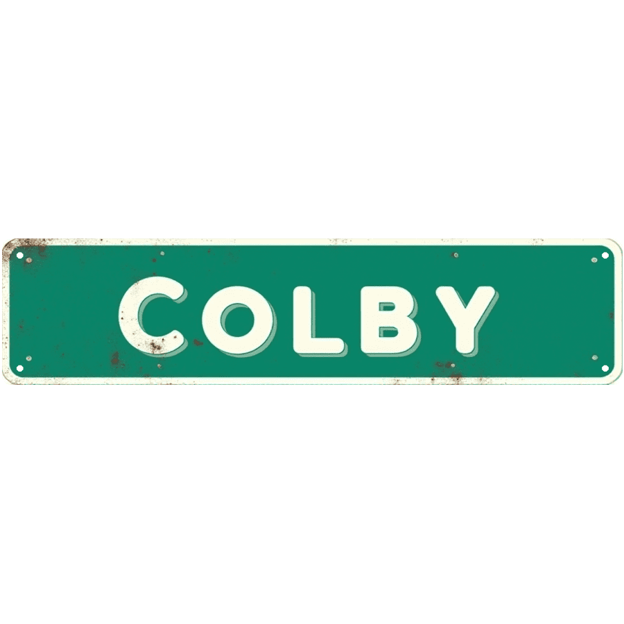 Colby Sign Decorative Tin Sign 16*4 Inch - COLBY Western Design - Perfect for ...