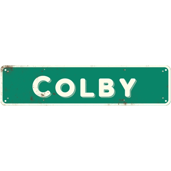 Decorative Tin Sign 16*4 Inch - COLBY Western Design - Perfect for Garage, Man Cave, Outdoor Porch | Western Decor, Outdoor Signs, Man Cave Accessories
