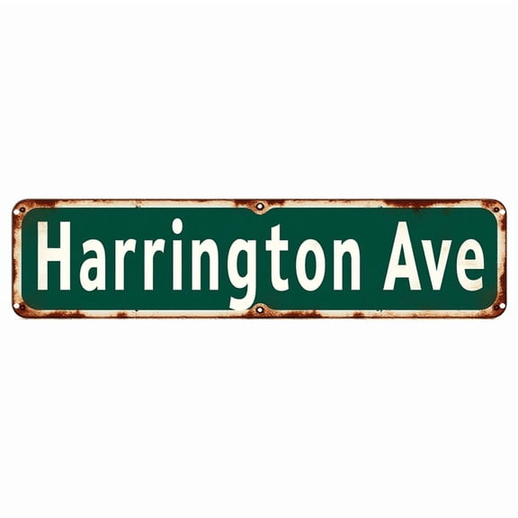 Decorative Tin Sign 16*4 Inch Hartford Ave Marker - For Laundry Room, Bedroom, Patio | laundry signs wall decor, signs for bedroom, patio signs