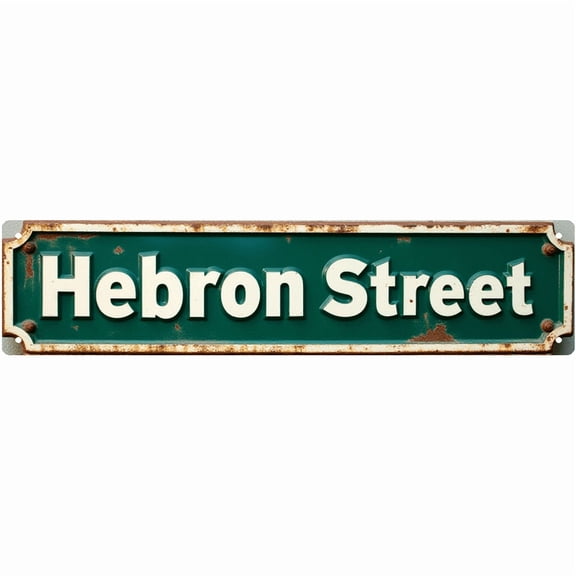 Decorative Tin Sign 16*4 Inch - Hebron Street Design - Ideal for Retro Kitchen, Dining Room, Pantry - Retro Kitchen Decor, Kitchen Signs, Dining Room Signs