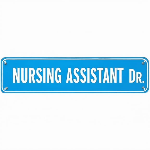 Decorative Tin Sign - 16*4 Inch "NURSING ASSISTANT DR." Professional Design for Office, Clinic, Bedroom - Vintage Metal Sign, Ideal for Unique Wall Decor, Office Decor, Cool Posters