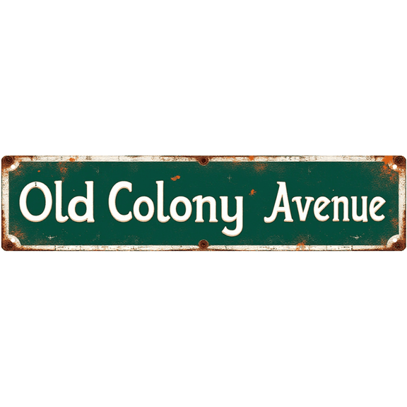 Decorative Tin Sign 16*4 Inch Old Mill Road Marker - For Movie Room, Bar, Patio | movie theater decor, bar decorations for home, patio wall decor