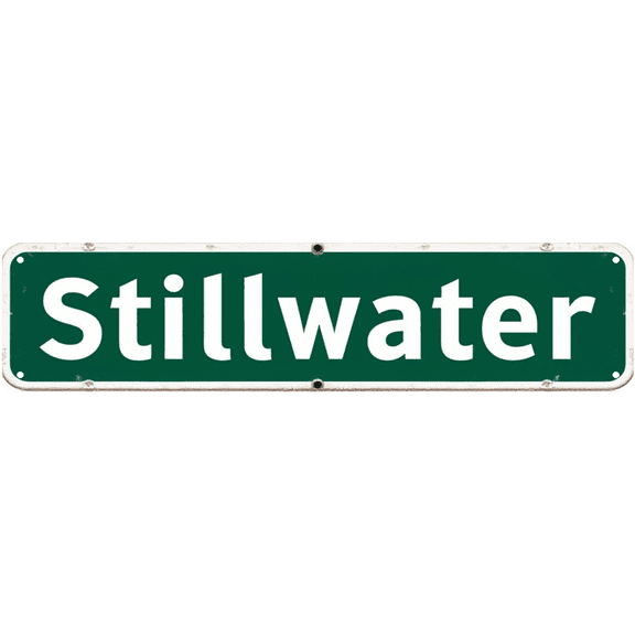 Decorative Tin Sign 16*4 Inch - Stillwater Riverfront Design - Perfect for Beach House, Pool Area, Bedroom | Beach House Decor, Pool Signs, Beachy Room Decor