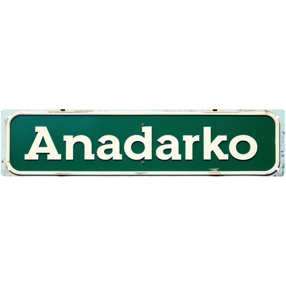 Decorative Tin Sign | 16*4 Inches | Anadarko Street Sign | For Bedroom, Garage, Backyard | Native Heritage Decor, Family Signs, Outdoor Signs