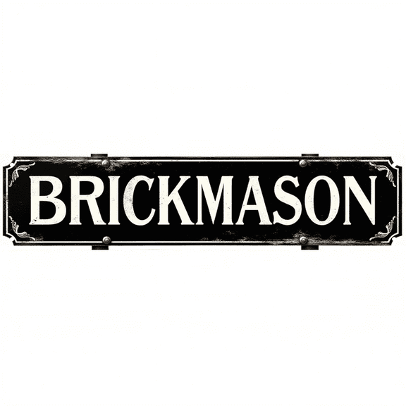 Decorative Tin Sign 16*4 Inches Brickmason For Garage, Workshop, Patio | Business Decor, Garage Decor, Outdoor Sign