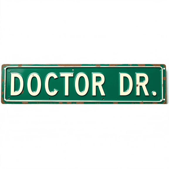 Decorative Tin Sign 16*4 Inches Doctor Dr For Clinic, Office, Patio | Medical Office Decor, Indoor Sign, Vintage Decor for Home