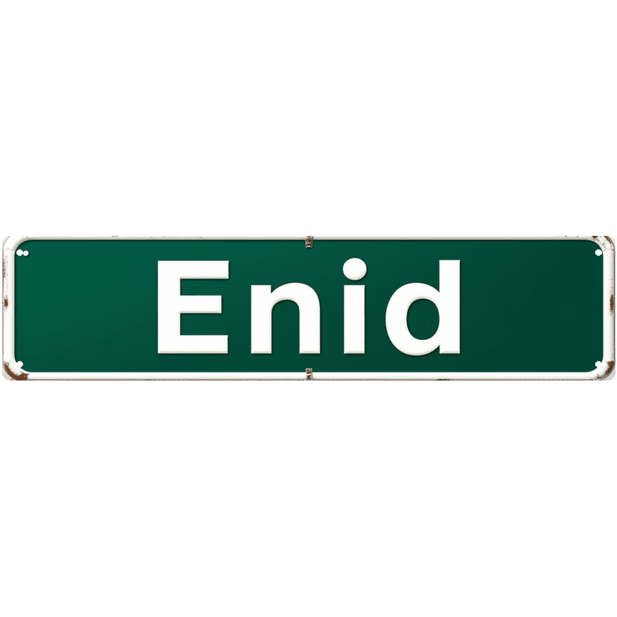 Decorative Tin Sign | 16*4 Inches | Enid Street Sign | For Bedroom ...