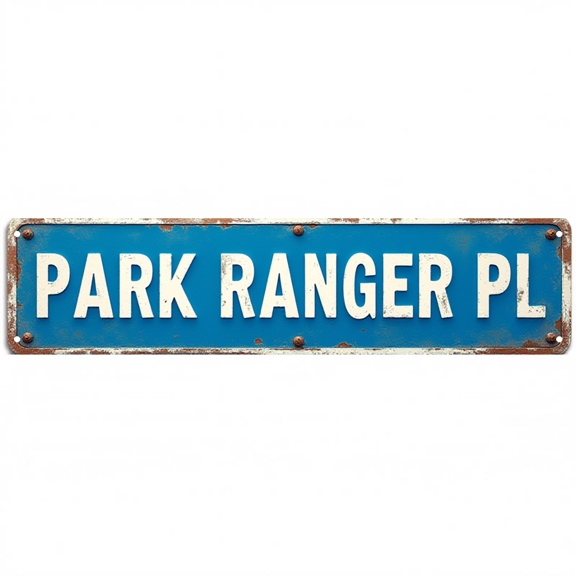 Decorative Tin Sign 16*4 Inches - Ideal for B"Park Ranger Pl" ackyard, Patio, Bedroom - Outdoor Signs, Vintage Decor for Home, Unique Wall Decor with Park Ranger Theme