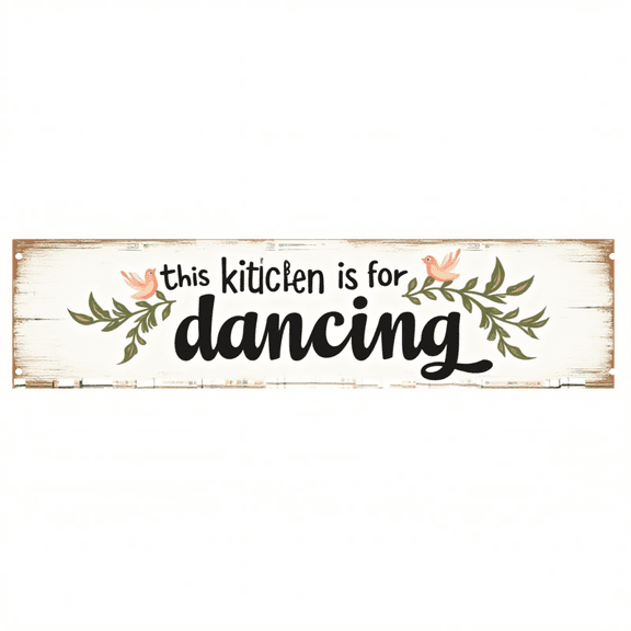 Decorative Tin Sign 16*4 Inches "Kitchen is for Dancing" Kitchen, Living Room, Patio In This Kitchen We Dance Theme, Retro Kitchen Decor, Family Sign