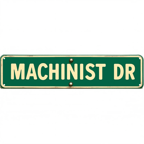 Decorative Tin Sign 16*4 Inches "Machinist Dr" Garage, Workshop, Patio Machinist Way Theme, Garage Decor, Vintage Decor for Home