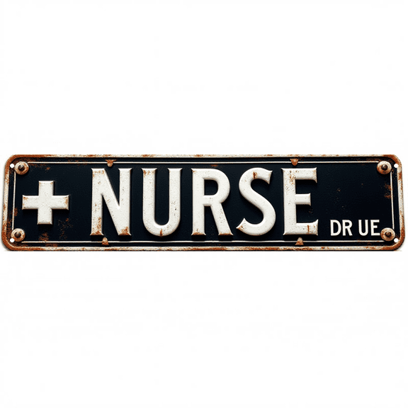 Decorative Tin Sign 16*4 Inches "Nurse Dr" Office, Home Bar, Patio Drink Local Nurse Theme, Vintage Decor for Home, Funny Room Decor