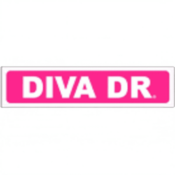 Decorative Tin Sign 16*4 Inches - Perfect for"Diva Dr" Computer Room, Bedroom, Office - Unique Wall Decor, Mens Wall Decor, Cool Posters with Tech Vibe