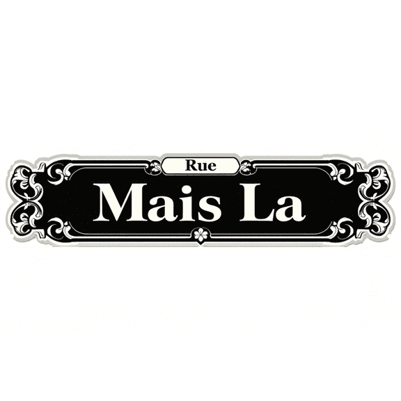 Decorative Tin Sign 16*4 Inches "Rue Mais La" Living Room, Patio, Bedroom My Happy Place Theme, Family Sign, Beachy Decor