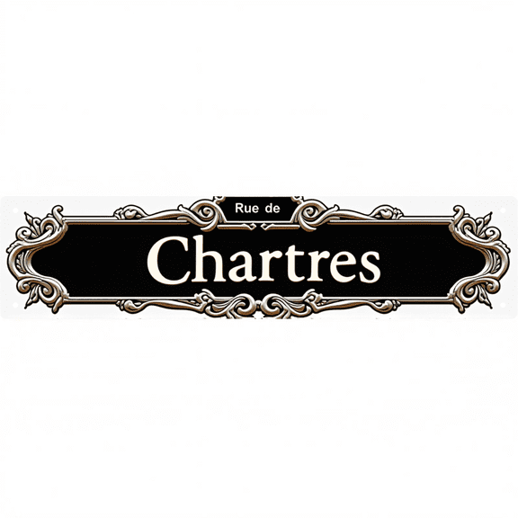 Decorative Tin Sign 16*4 Inches "Rue de Chartres" Living Room, Patio, Bedroom My Happy Place Theme, Family Sign, Beachy Decor